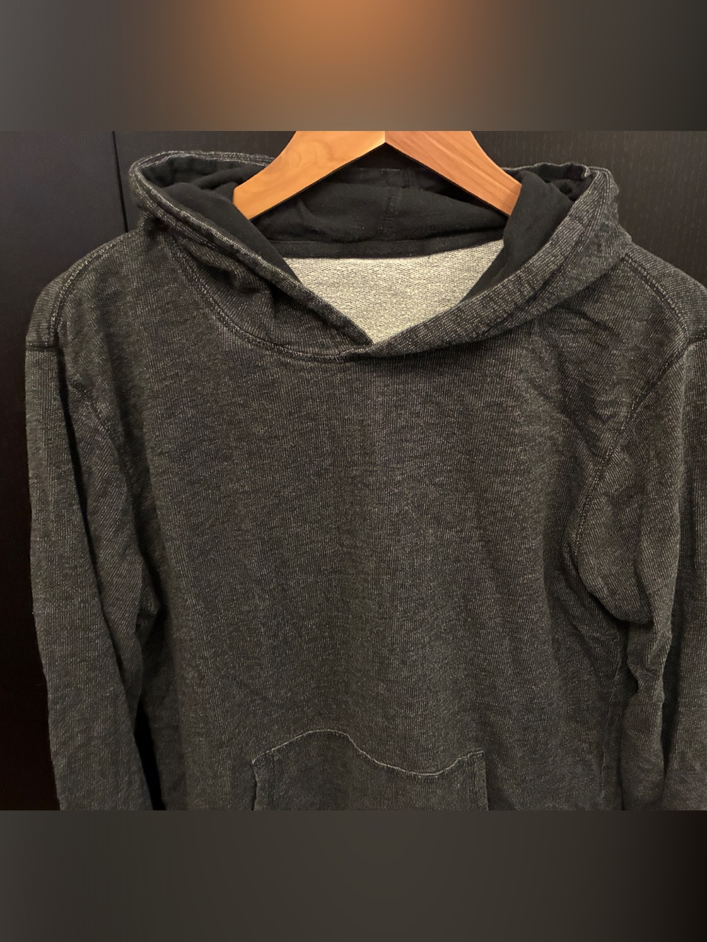 2/$40!! Pact 100% organic cotton hoodie  Pullover black. Men’s Small.